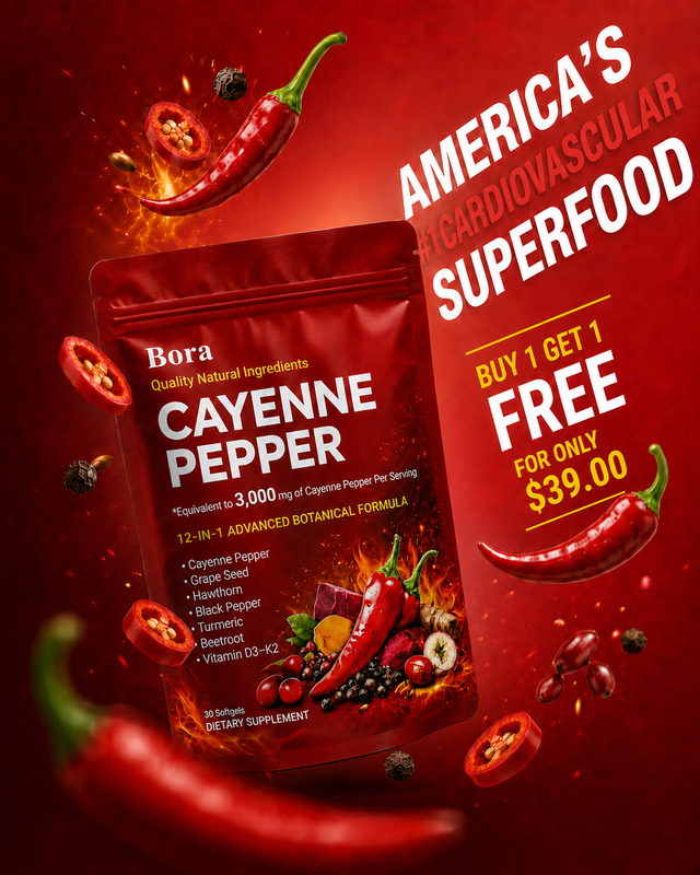 Bora Cayenne Pepper superfood ad