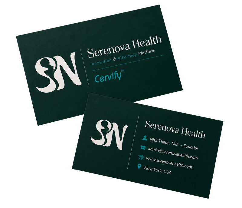 Serenova Health business card set